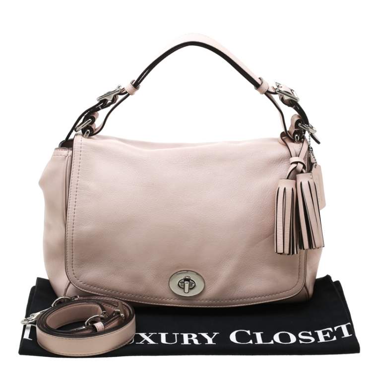 Pre Owned Coach Blush Pink Leather Legacy Romy Shoulder Bag