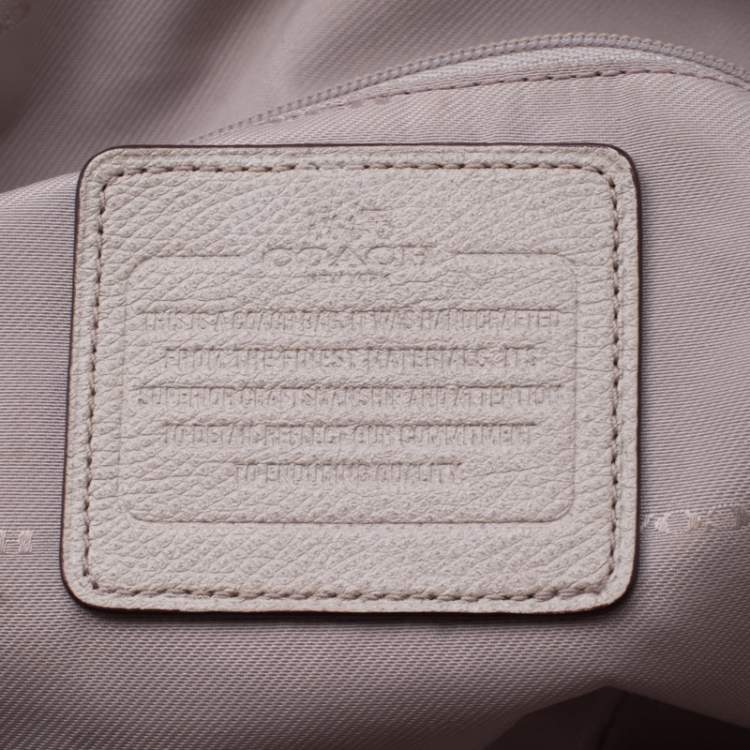 Pre Owned Coach Beige Leather Street Prince Satchel