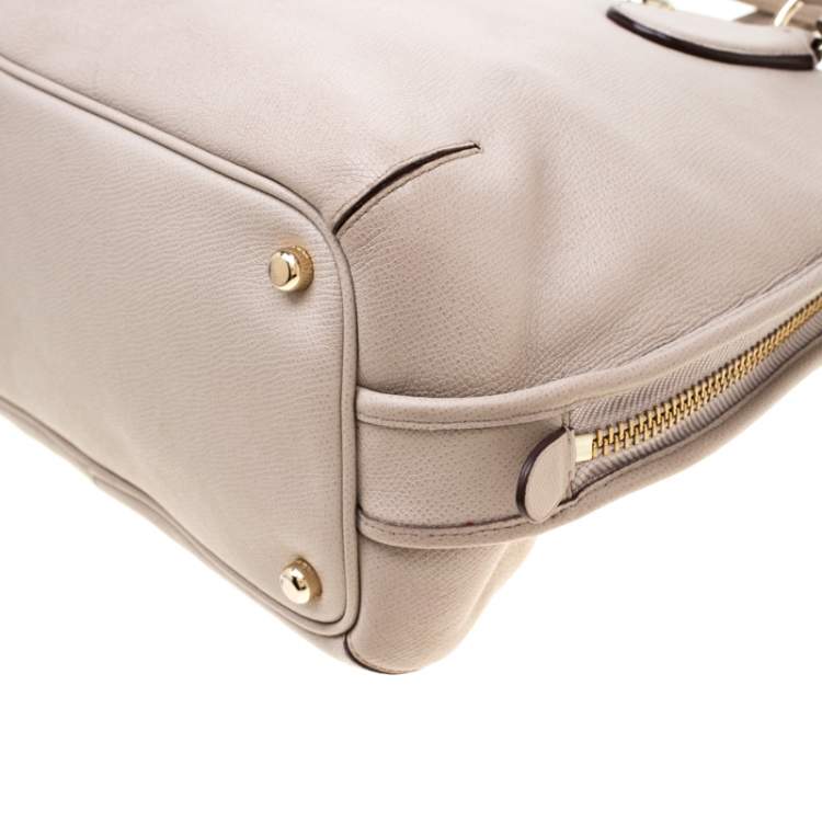 Pre Owned Coach Beige Leather Street Prince Satchel