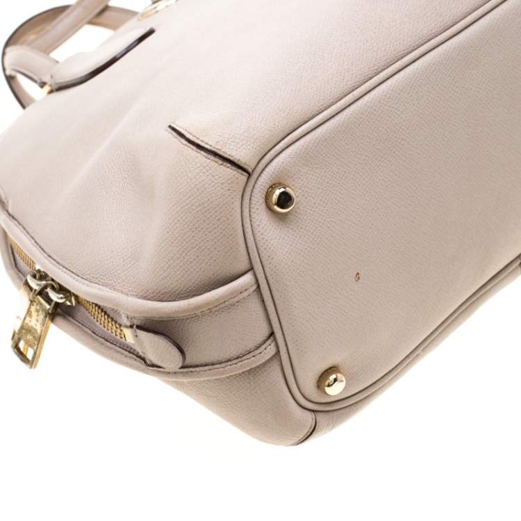 Pre Owned Coach Beige Leather Street Prince Satchel