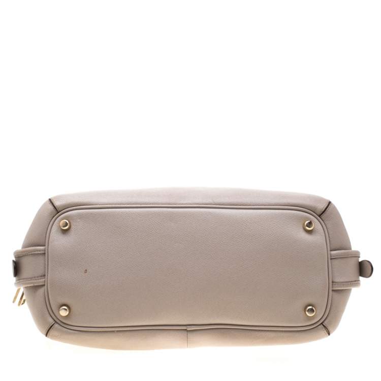 Pre Owned Coach Beige Leather Street Prince Satchel