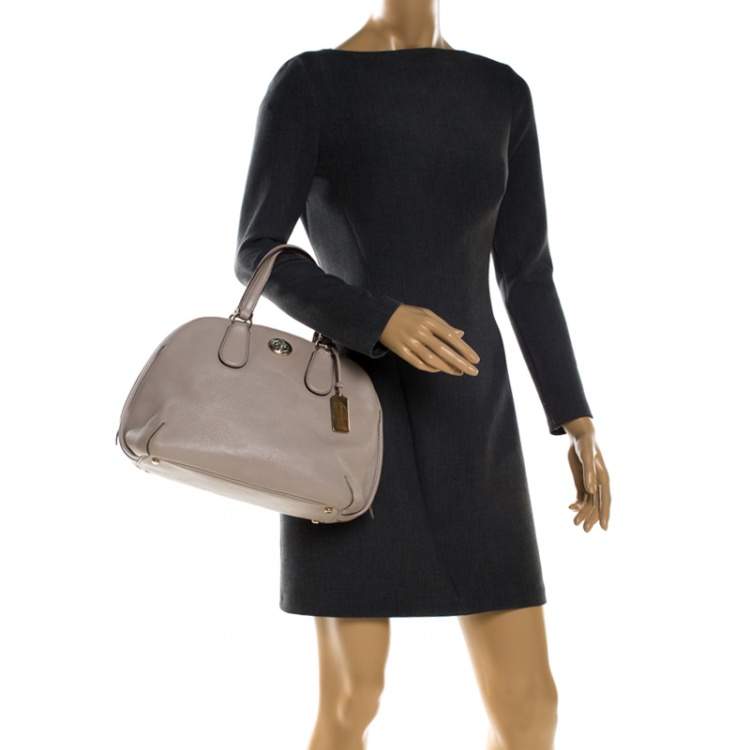 Pre Owned Coach Beige Leather Street Prince Satchel