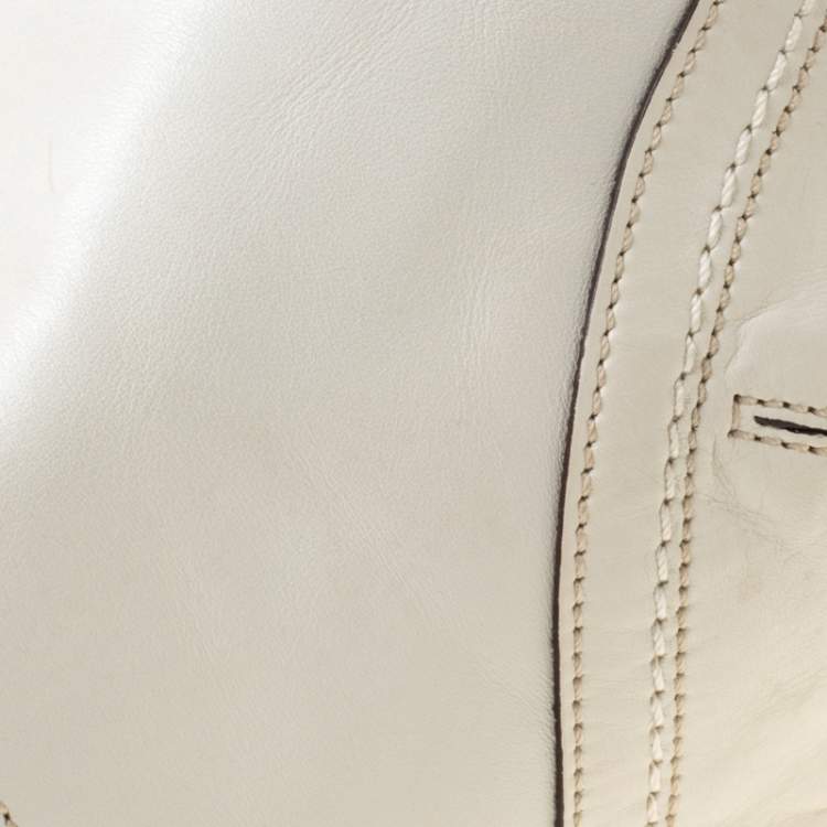 Pre Owned Coach Cream Leather Hobo