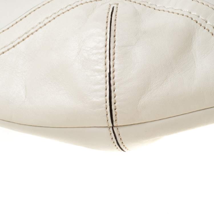 Pre Owned Coach Cream Leather Hobo