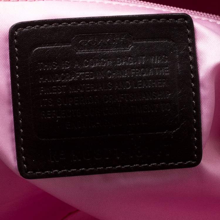 Pre Owned Coach Beige/Brown Signature Coated Canvas Penelope Op-Art Satchel