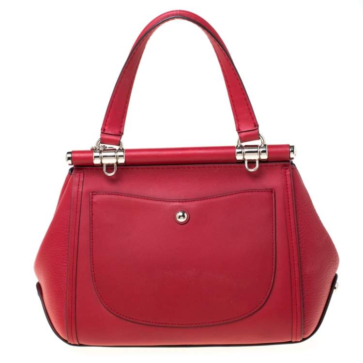 Pre Owned Coach Red Leather Drifter Carryall In Mixed Top Handle Bag