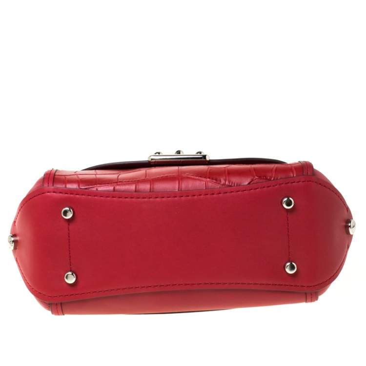 Pre Owned Coach Red Leather Drifter Carryall In Mixed Top Handle Bag