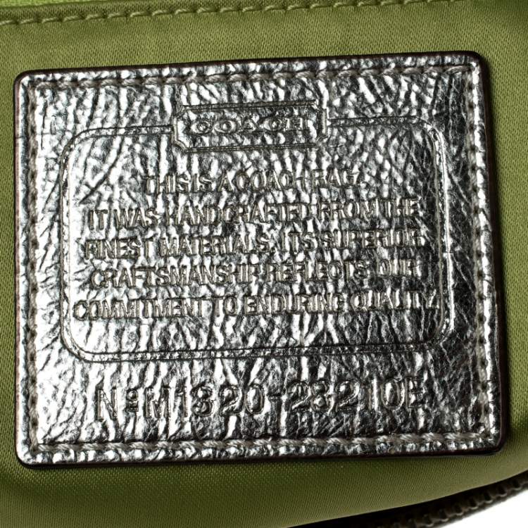 Pre Owned Coach Multicolor Signature Canvas and Leather Shoulder Bag