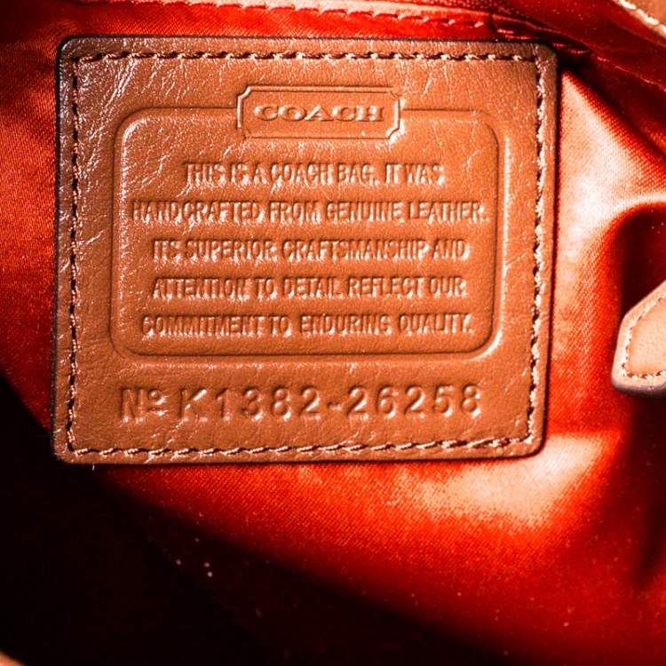 Pre Owned Coach Brown Leather Madison Phoebe Gathered Twist Shoulder Bag    