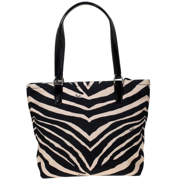 coach zebra tote