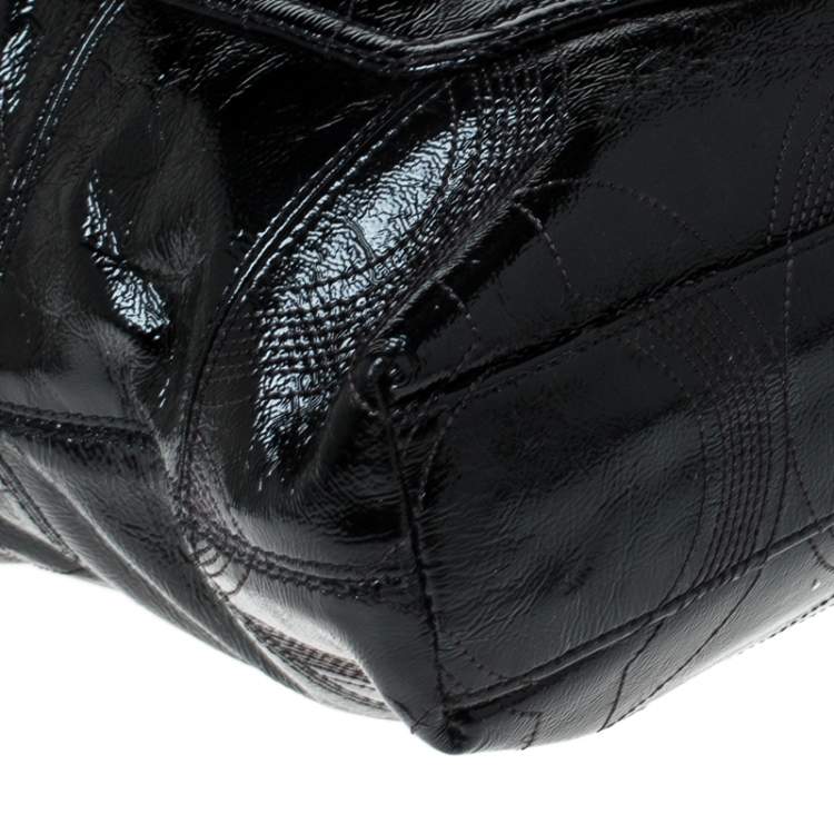 Pre Owned Coach Black Patent Leather Hobo