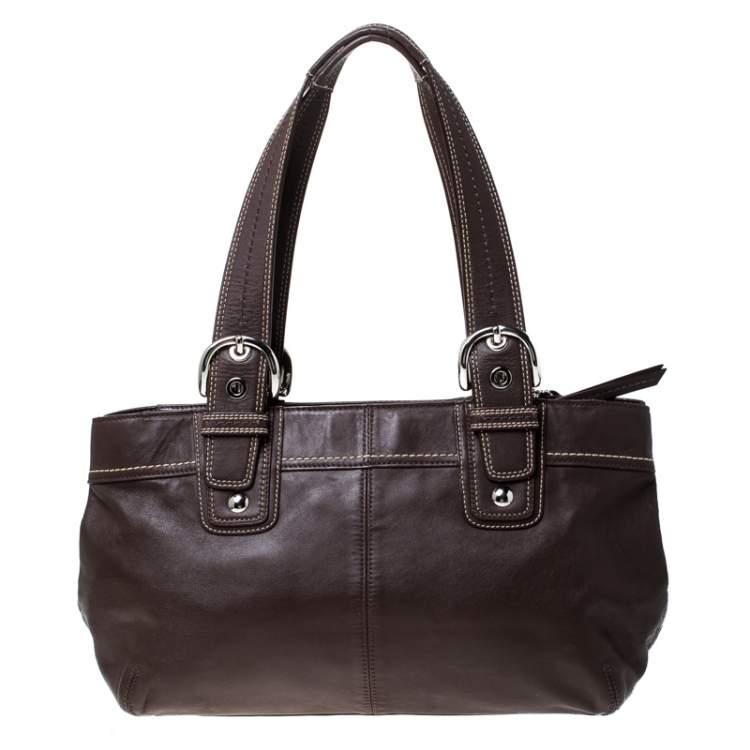 Pre Owned Coach Brown Leather Soho Tote 