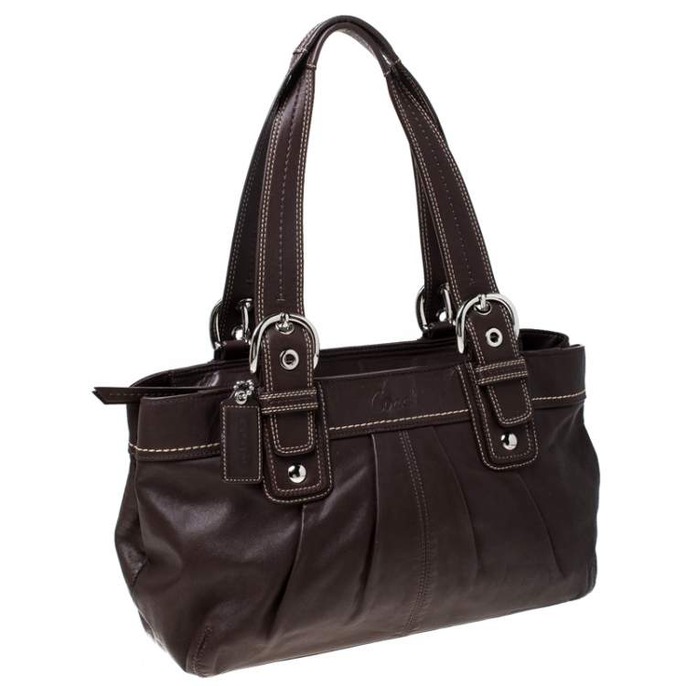 Pre Owned Coach Brown Leather Soho Tote 