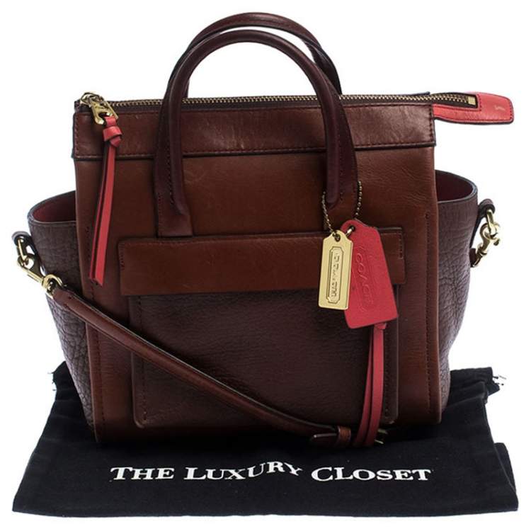 Pre Owned Coach Brown Leather Crossbody Bag