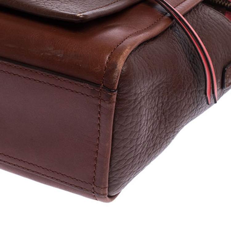 Pre Owned Coach Brown Leather Crossbody Bag