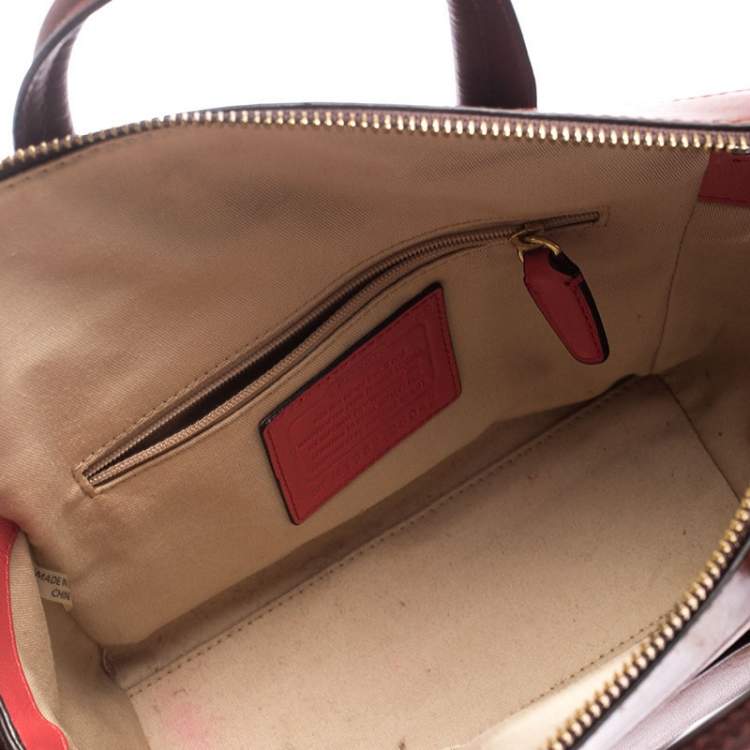 Pre Owned Coach Brown Leather Crossbody Bag