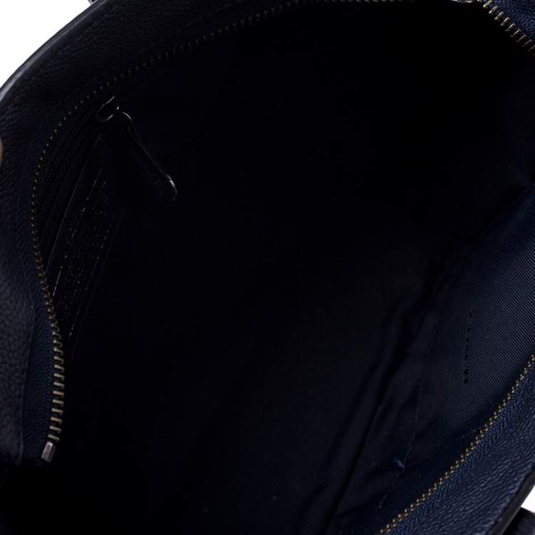 Pre Owned Coach Navy Patchwork Leather Mini Crossbody Bag