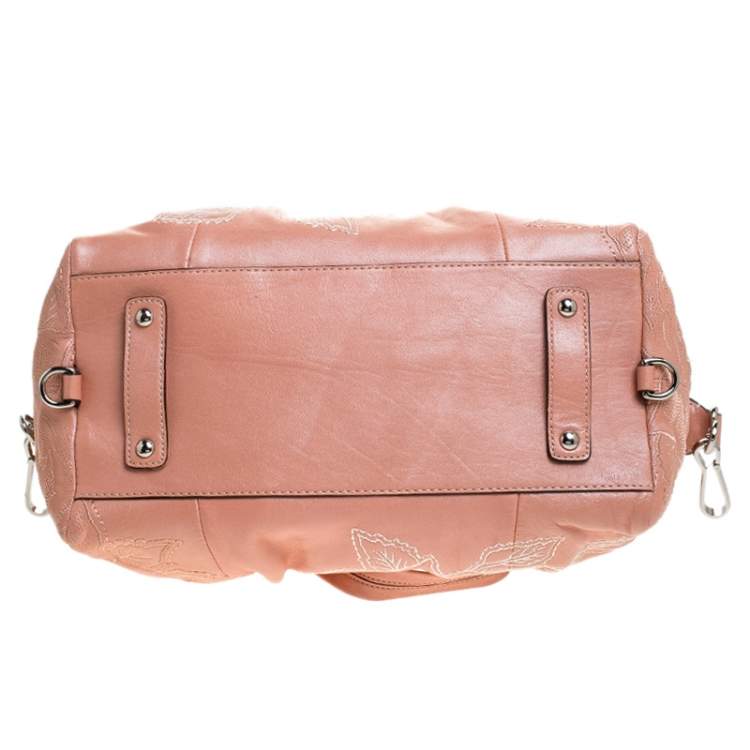Pre Owned Coach Coral Orange Leather Limited Edition Madison Satchel