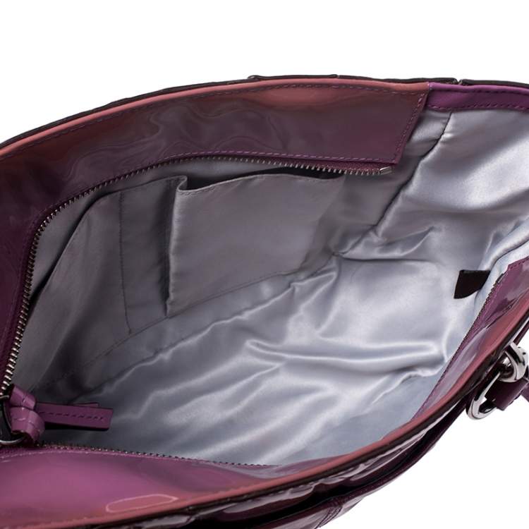 Pre Owned  Coach Purple Patent Leather Satchel