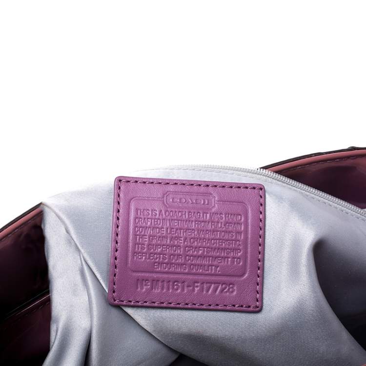 Pre Owned  Coach Purple Patent Leather Satchel