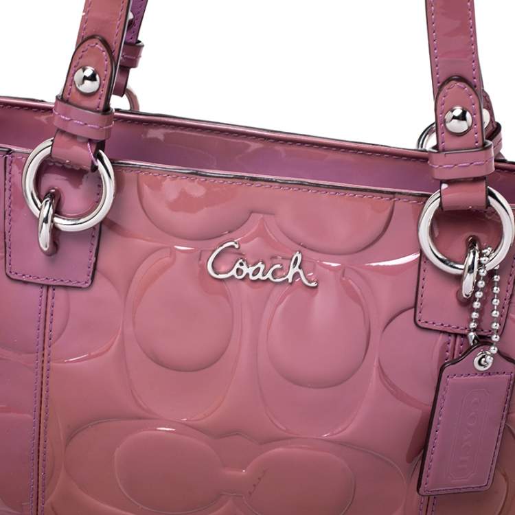 Pre Owned  Coach Purple Patent Leather Satchel