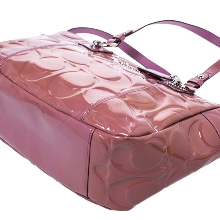 Pre Owned  Coach Purple Patent Leather Satchel