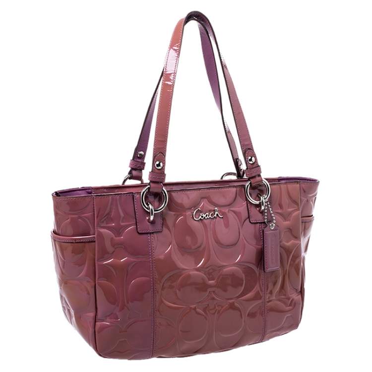 Pre Owned  Coach Purple Patent Leather Satchel