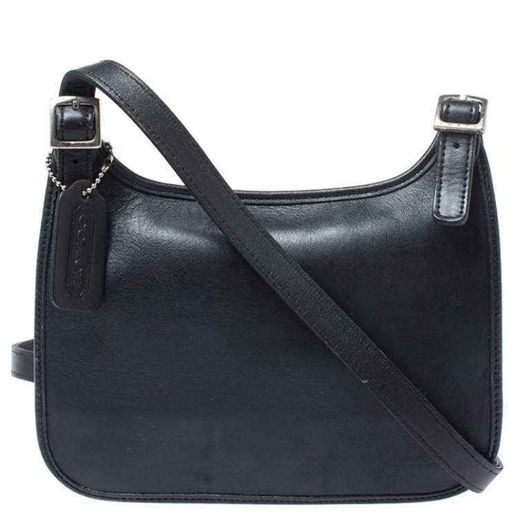 coach black leather crossbody