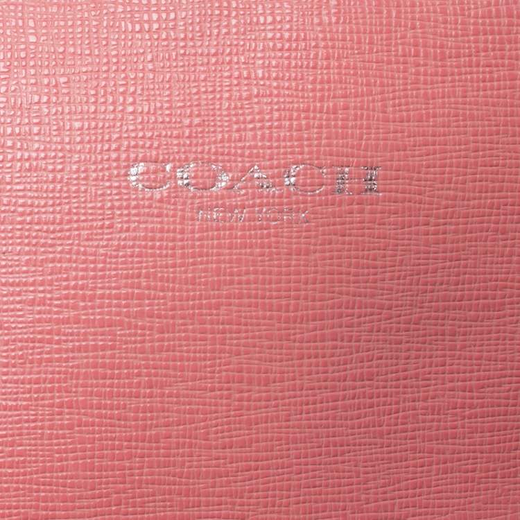 Pre Owned Coach Orange Leather Crossbody Bag
