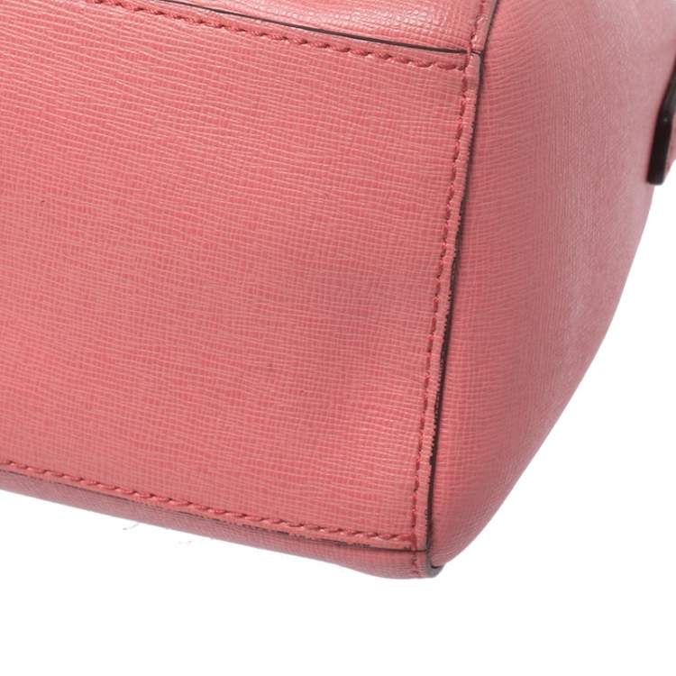 Pre Owned Coach Orange Leather Crossbody Bag