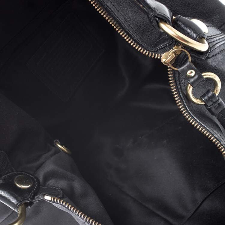 Pre Owned Coach Black Soft Leather Hobo