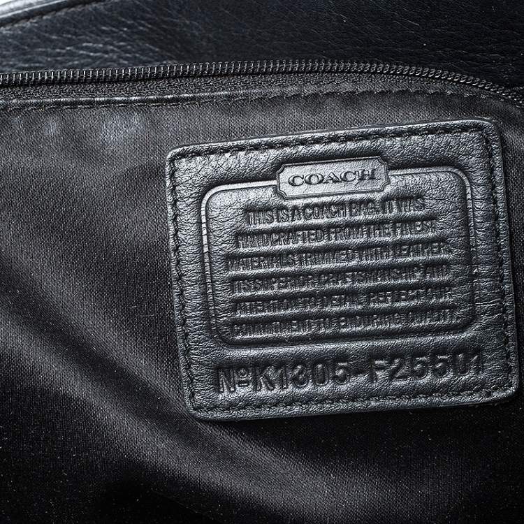 Pre Owned Coach Black Signature Canvas Tote 
