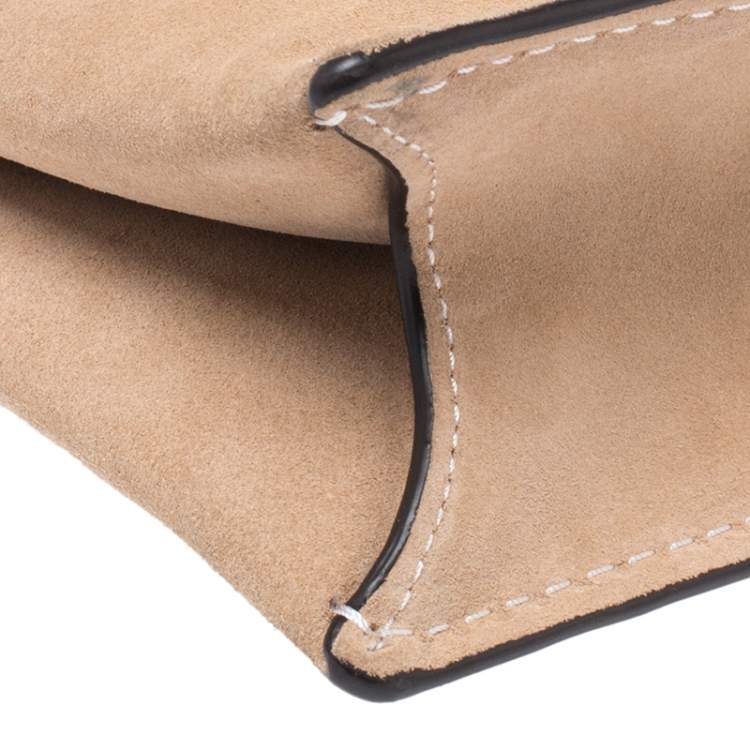Pre Owned Coach Beige Nubuck and Leather Swagger Beechwood Bag
