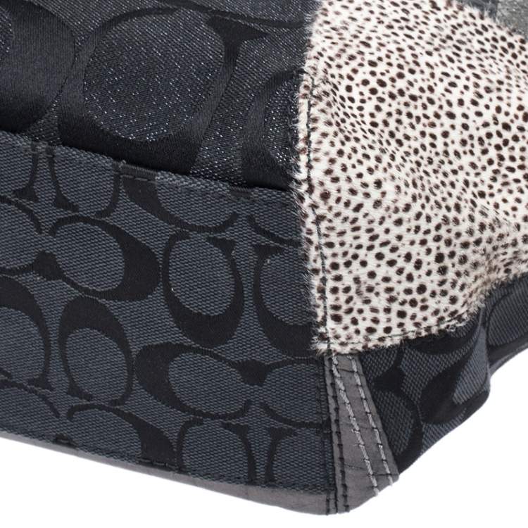 Pre Owned Coach Multicolor Patchwork Bleecker Tote