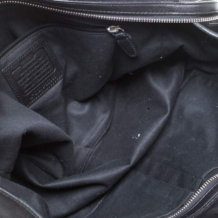 Pre Owned Coach Black Leather Chelsea Caryall Bag