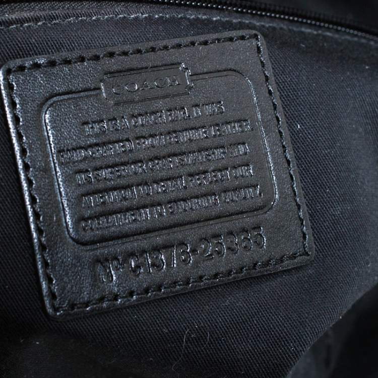 Pre Owned Coach Black Leather Chelsea Caryall Bag