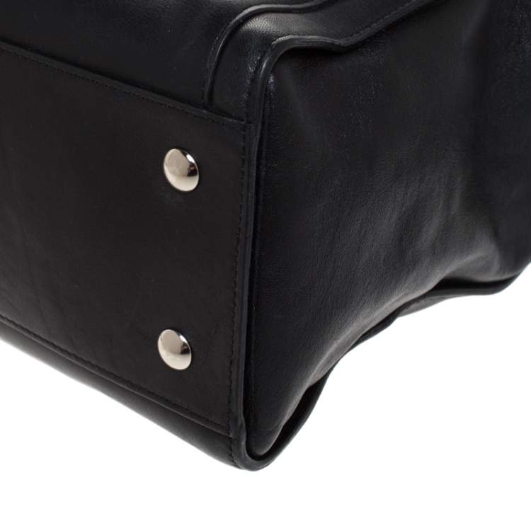 Pre Owned Coach Black Leather Chelsea Caryall Bag