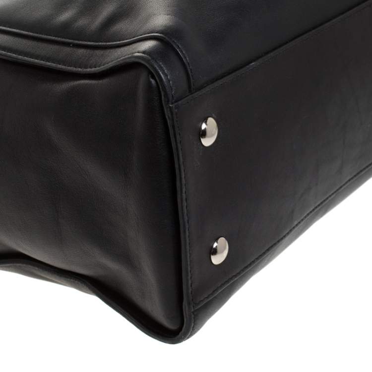 Pre Owned Coach Black Leather Chelsea Caryall Bag