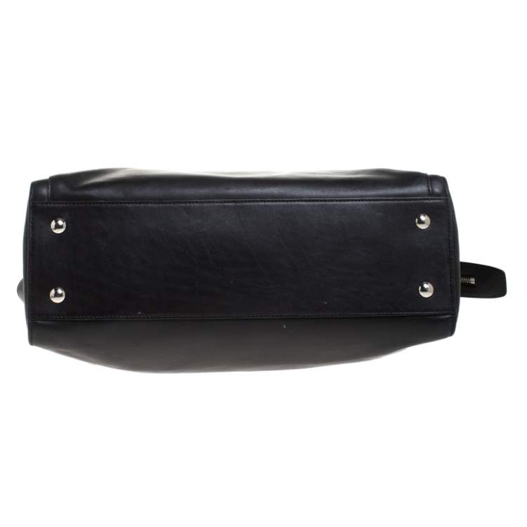 Pre Owned Coach Black Leather Chelsea Caryall Bag