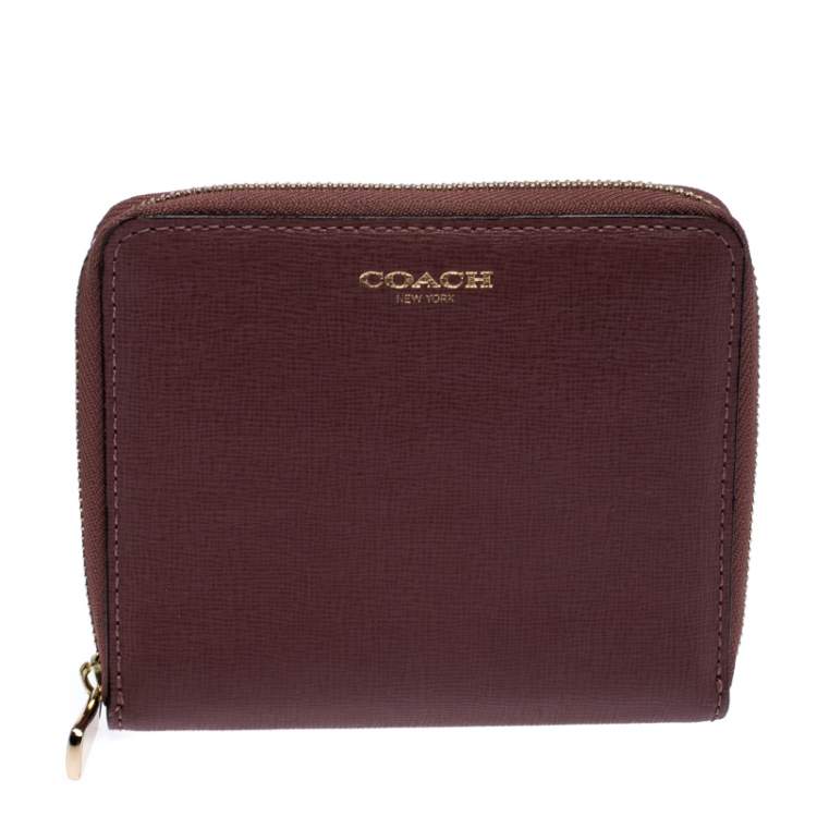 Coach Rose Pink Leather Small Zip Around Wallet Coach | TLC