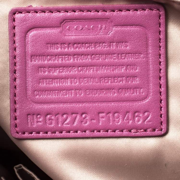 Pre Owned Coach Pink Monogram Patent Leather Tote 