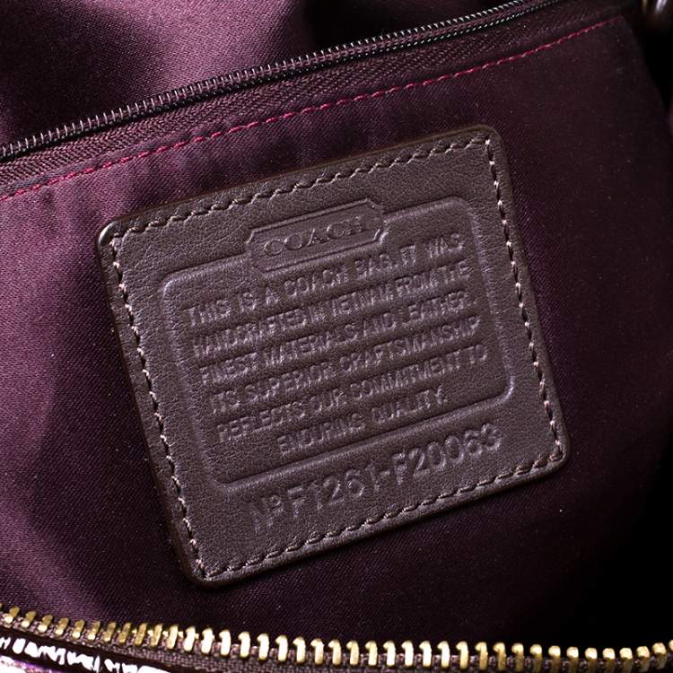 Pre Owned Coach Multicolor Signature Satin Ashley Satchel