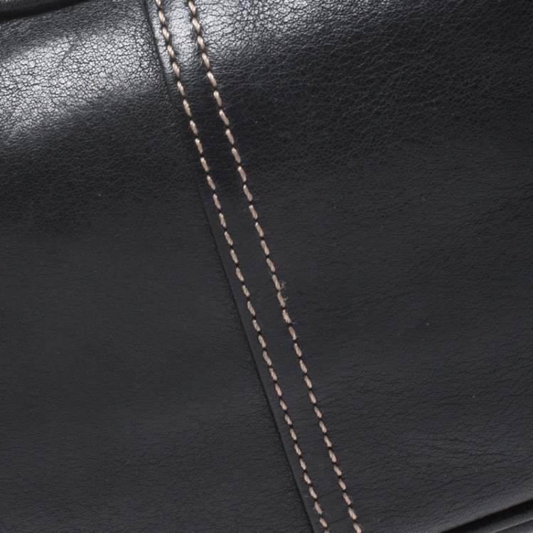 Pre Owned Coach Black Leather Pochette