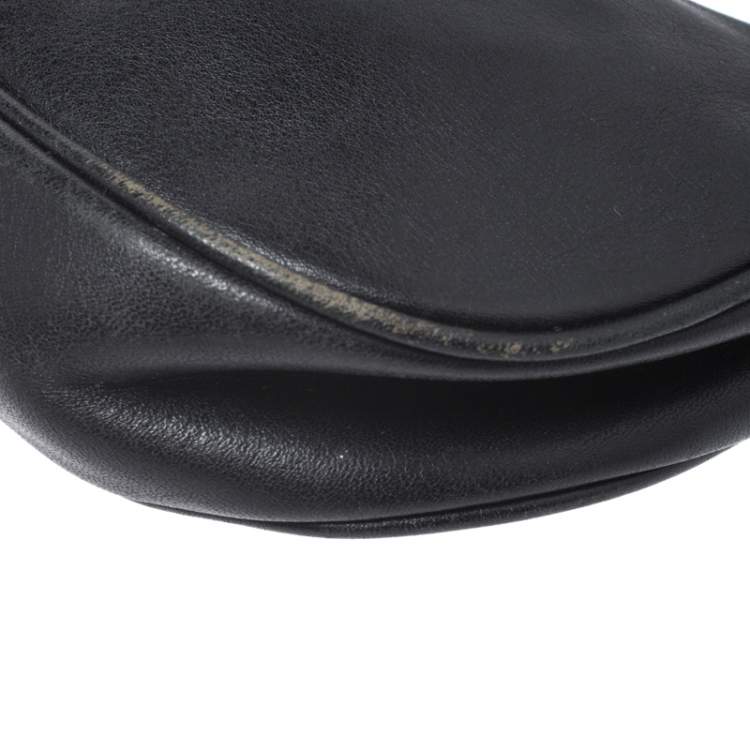 Pre Owned Coach Black Leather Pochette