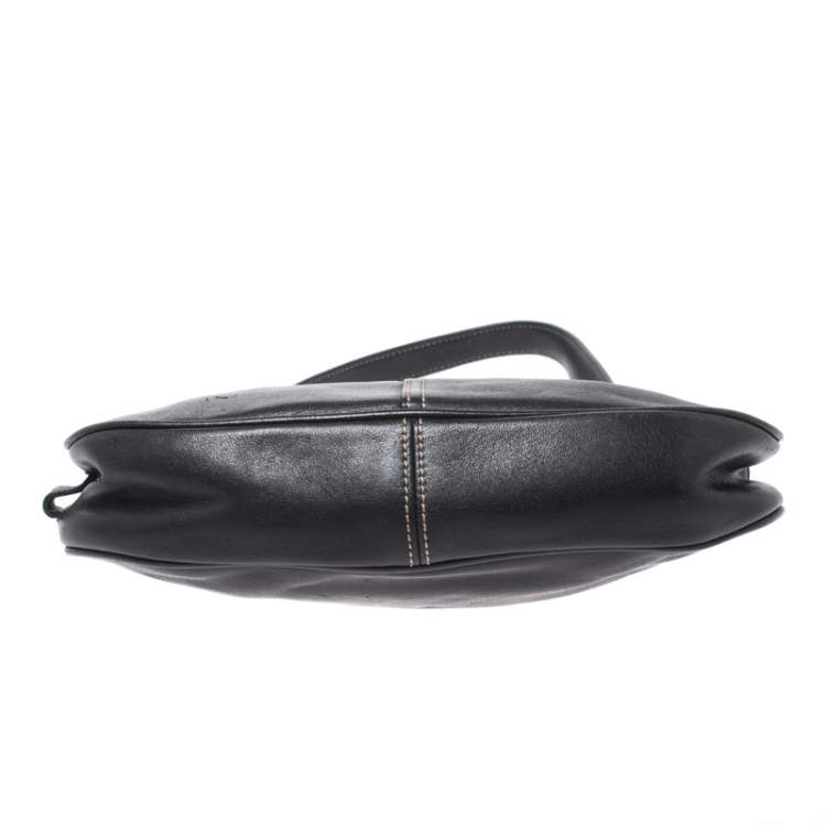 Pre Owned Coach Black Leather Pochette
