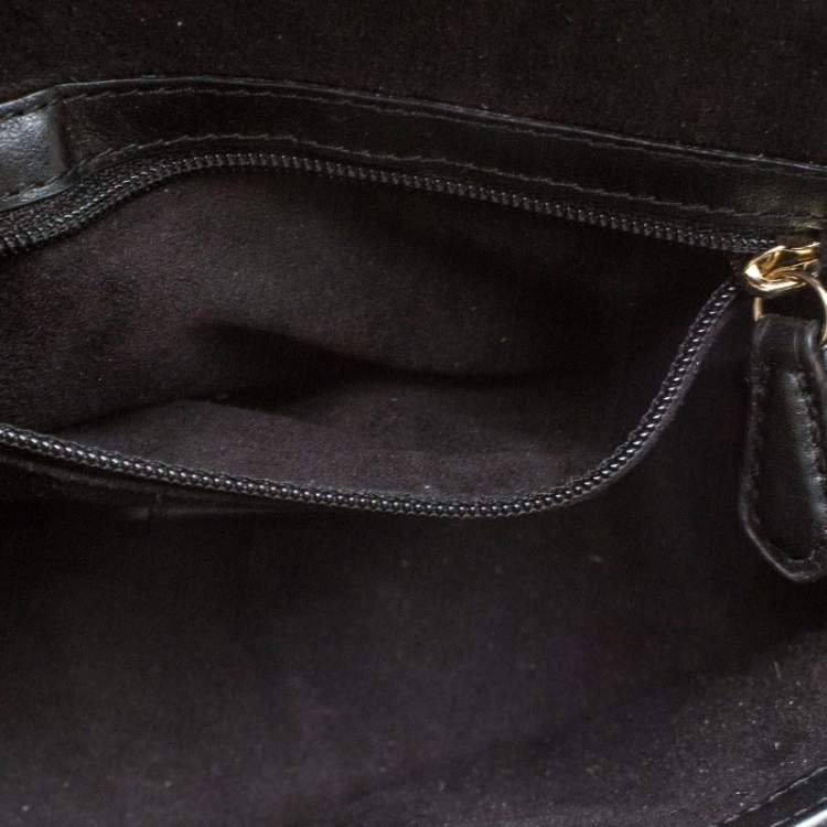 Pre Owned Coach Black Leather Turnlock Crossbody Bag 