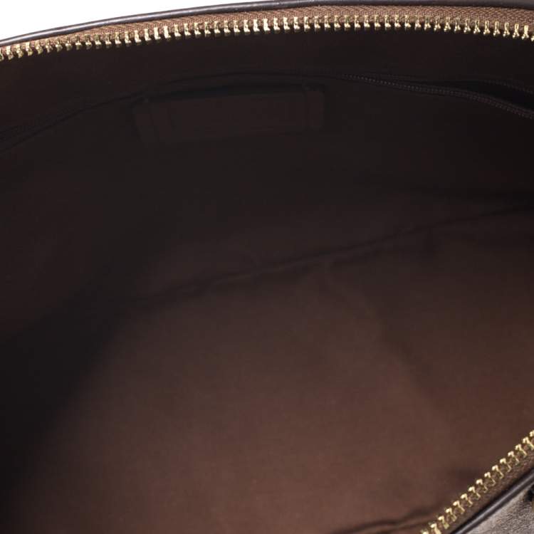Pre Owned Coach Brown Coated Canvas and Leather Sierra Satchel