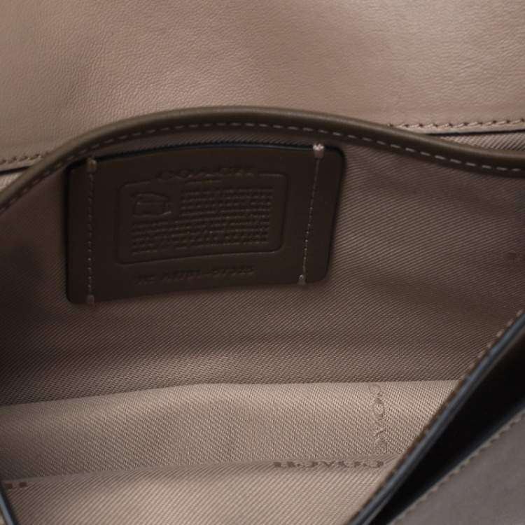 Pre Owned Coach Brown Leather Dinky Crossbody Bag