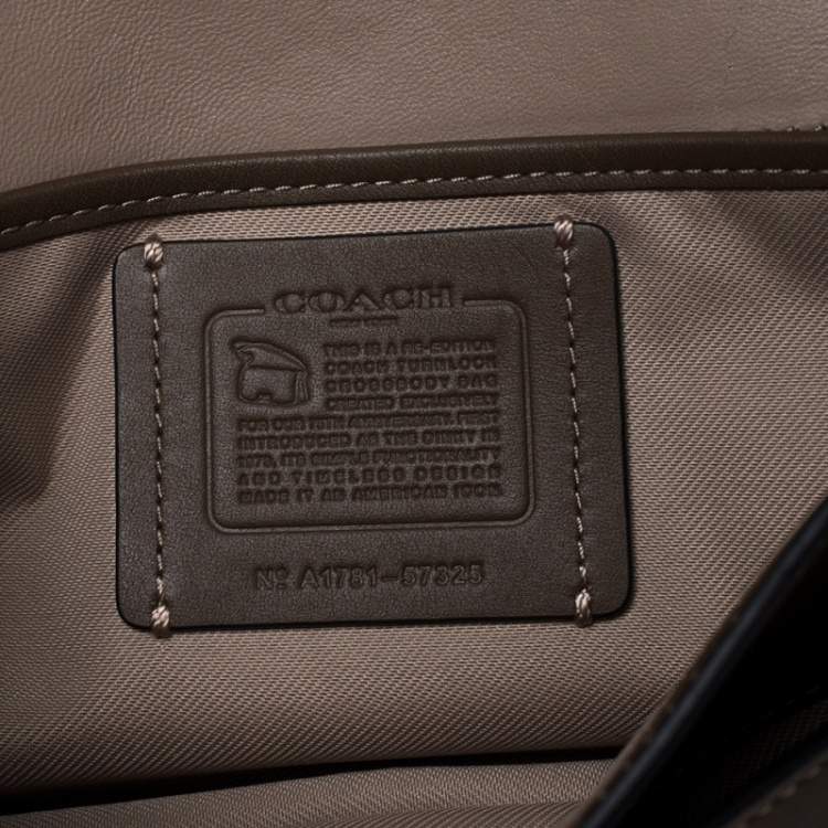 Pre Owned Coach Brown Leather Dinky Crossbody Bag