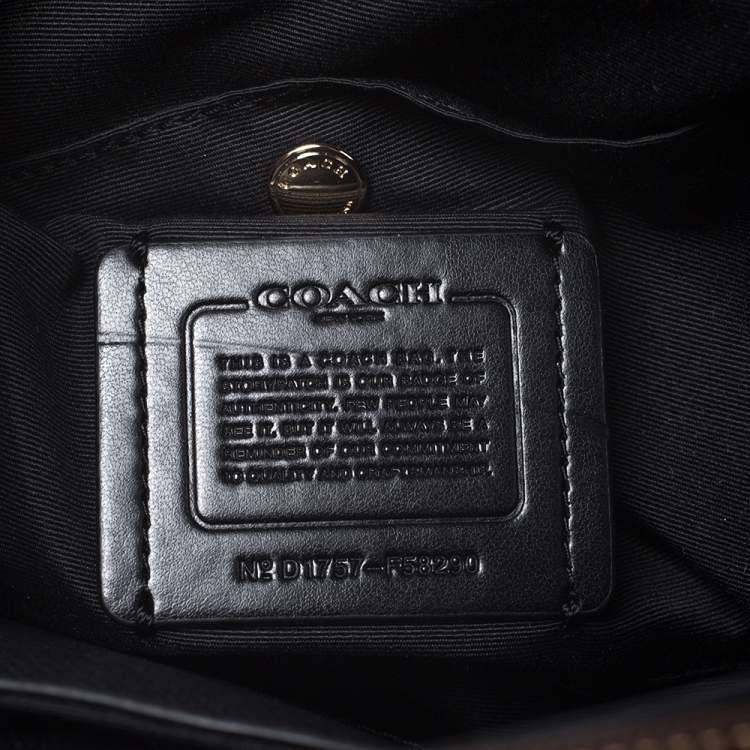 Pre Owned Coach Dark Brown Coated Canvas Mini Christie Carryall Satchel